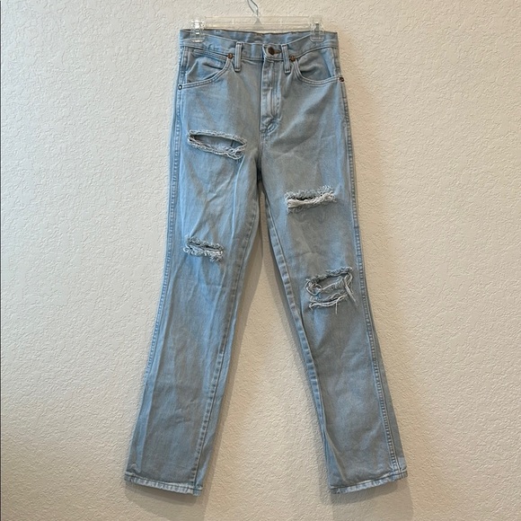 Wrangler Light Blue Distressed Jeans - Picture 3 of 7